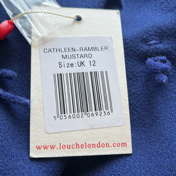 Louche London Cathleen Rambler tie-back tea dress US Size 8/UK Size 12 - Picture 14 of 14